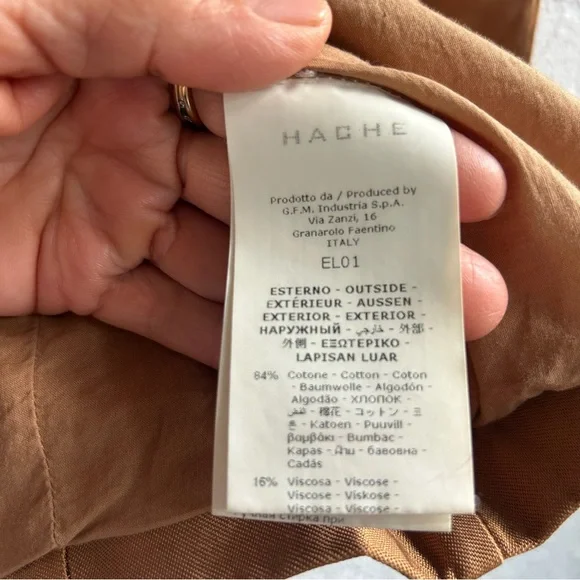 HACHE Tan Utility Jacket Casual Style - Picture 3 of 11